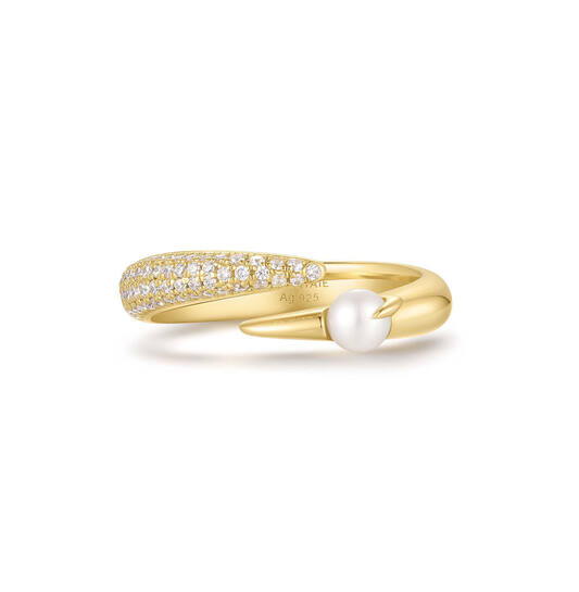  Reimaginer - Ringe mit Perle - Silber / 14kt GP - Perle